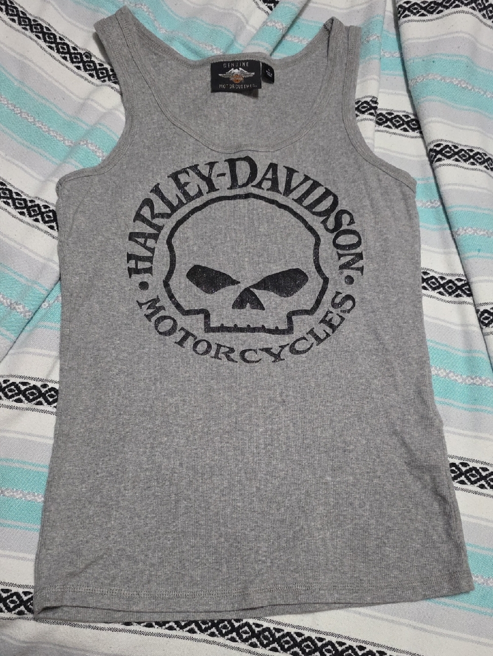 Harley-Davidson Gray Skull Tank Top
